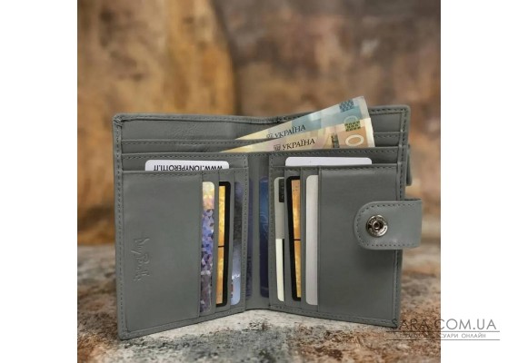 Жіночий гаманець з натуральної шкіри Tony Perotti New Rainbow 1654 grigio (90081) Сірий