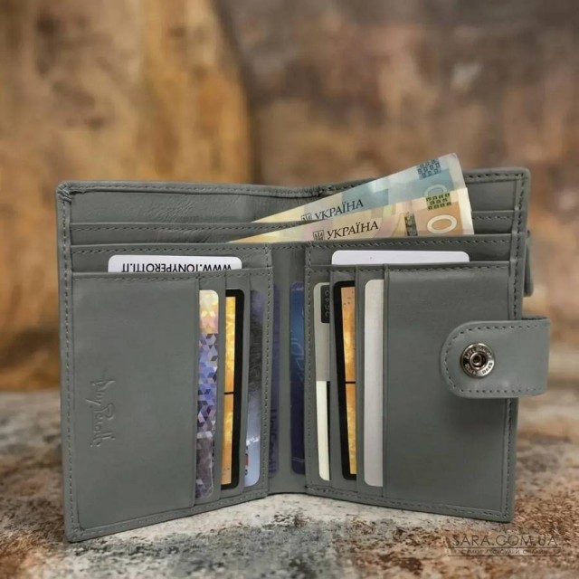 Жіночий гаманець з натуральної шкіри Tony Perotti New Rainbow 1654 grigio (90081) Сірий Жіночий гаманець з натуральної шкіри Tony Perotti New Rainbow 1654 grigio (90081) Сірий