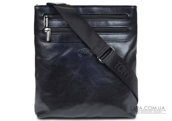 Мужская сумка Tony Perotti натуральная кожа Italico 6048G-20 nero (90351) Черная