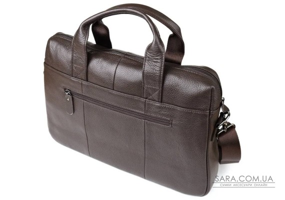 Шкіряна чоловіча сумка для ноутбука Vintage 23154 Коричневий