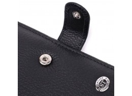Солідний чоловічий гаманець з натуральної шкіри ST Leather 22467 Чорний