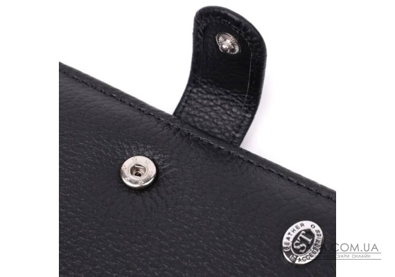 Солідний чоловічий гаманець з натуральної шкіри ST Leather 22467 Чорний