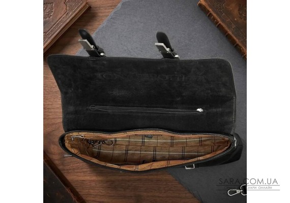 Мужской портфель из натуральной кожи Tony Perotti Italico 9225G-38 (90415) Черный