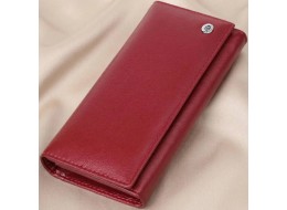 Місткий жіночий гаманець із натуральної шкіри ST Leather 23089 Бордовий