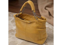 Практична сумка жіноча з натуральної шкіри Vintage 22991 Жовтий