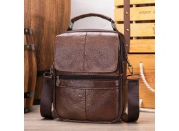 Невелика шкіряна сумка Vintage 23160 Коричневий