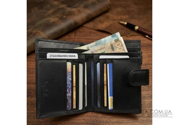 Жіночий гаманець Tony Perotti New Rainbow 1654 nero (90052) Чорний