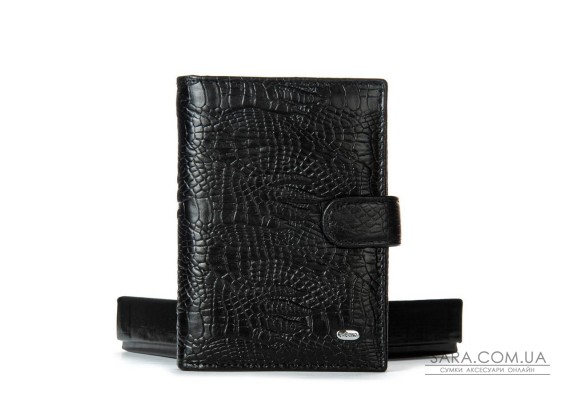 Чоловічий гаманець Classic із шкіри Croco DR. BOND M1CR2 black