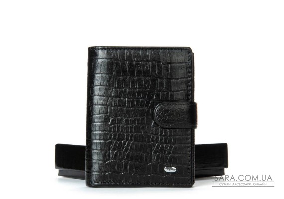 Чоловічий гаманець Classic із шкіри Croco DR. BOND M24CR1 black