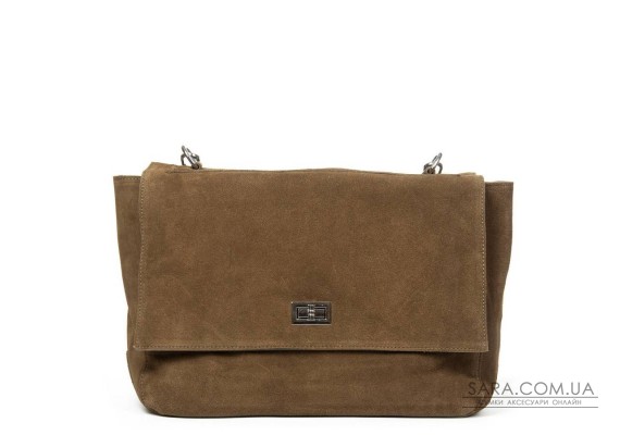 Сумка замшева Жіноча Класична ALEX RAI DSWR·6A khaki