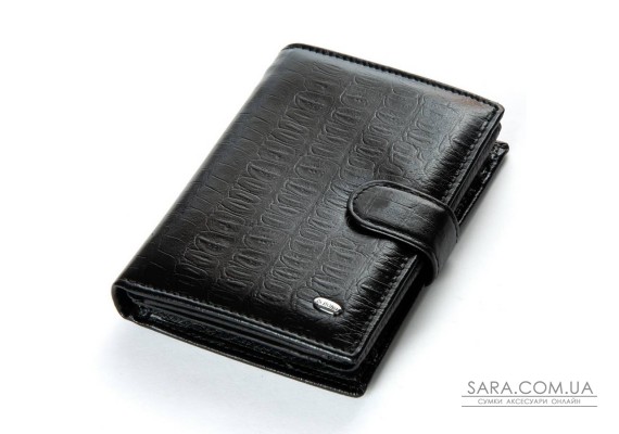 Чоловічий гаманець Classic із шкіри Croco DR. BOND M1CR1 black