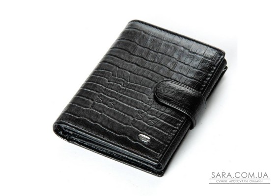 Чоловічий гаманець Classic із шкіри Croco DR. BOND M24CR1 black