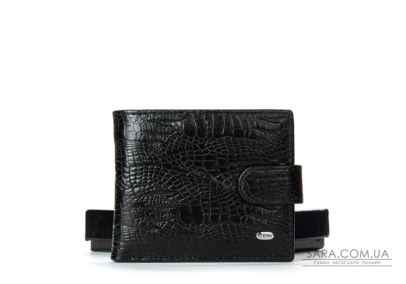 Чоловічий гаманець Classic із шкіри Croco DR. BOND M3CR2 black