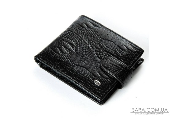Чоловічий гаманець Classic із шкіри Croco DR. BOND M3CR2 black
