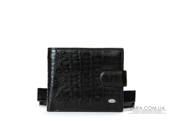 Чоловічий гаманець Classic із шкіри Croco DR. BOND M3CR1 black