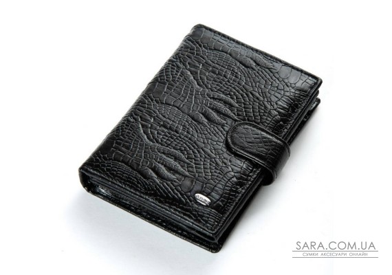 Чоловічий гаманець Classic із шкіри Croco DR. BOND M1CR2 black