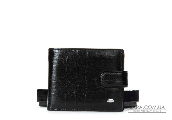 Чоловічий гаманець Classic із шкіри Croco DR. BOND M4CR1 black