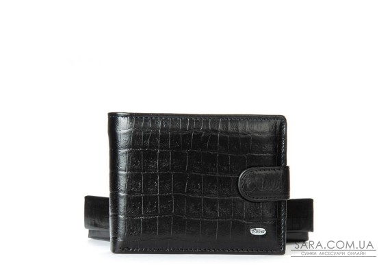 Чоловічий гаманець Classic із шкіри Croco DR. BOND MS-17CR1 black