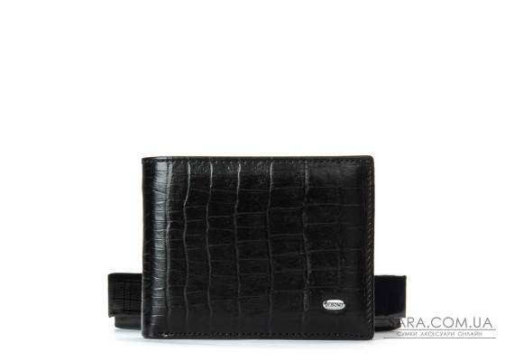 Чоловічий гаманець Classic із шкіри Croco DR. BOND MSM-1CR1 black