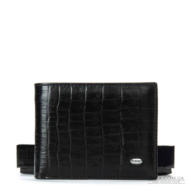 Чоловічий гаманець Classic із шкіри Croco DR. BOND MSM-1CR1 black Чоловічий гаманець Classic із шкіри Croco DR. BOND MSM-1CR1 black