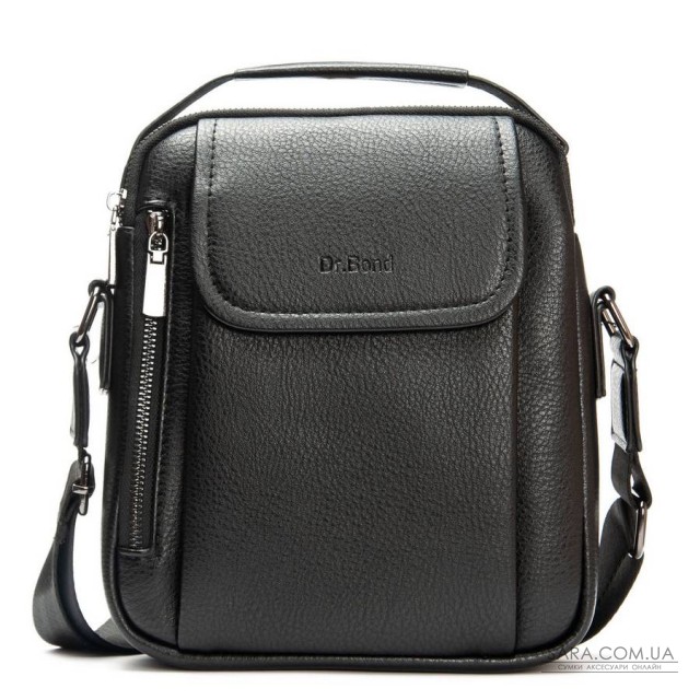 Чоловіча сумка планшет з екошкіри DR. BOND 3008-2 black Чоловіча сумка планшет з екошкіри DR. BOND 3008-2 black