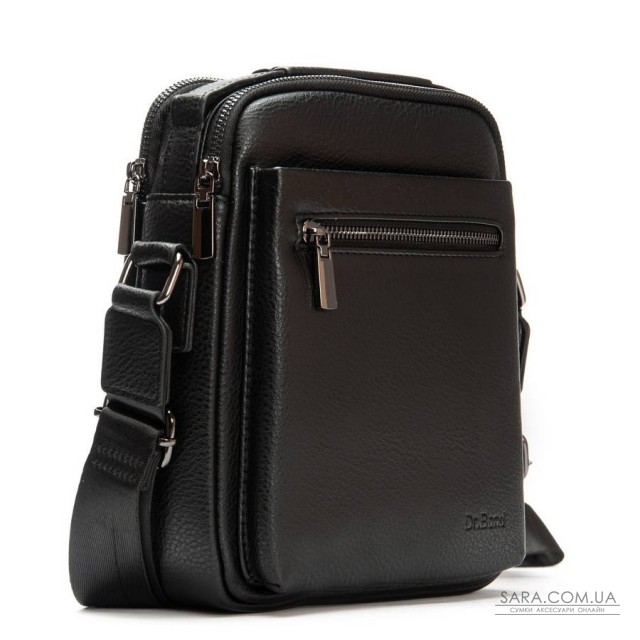 Чоловіча сумка планшет з екошкіри DR. BOND 3009-2 black Чоловіча сумка планшет з екошкіри DR. BOND 3009-2 black