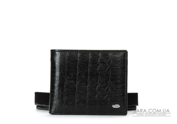 Чоловічий гаманець Classic із шкіри Croco DR. BOND MSM-3CR1 black