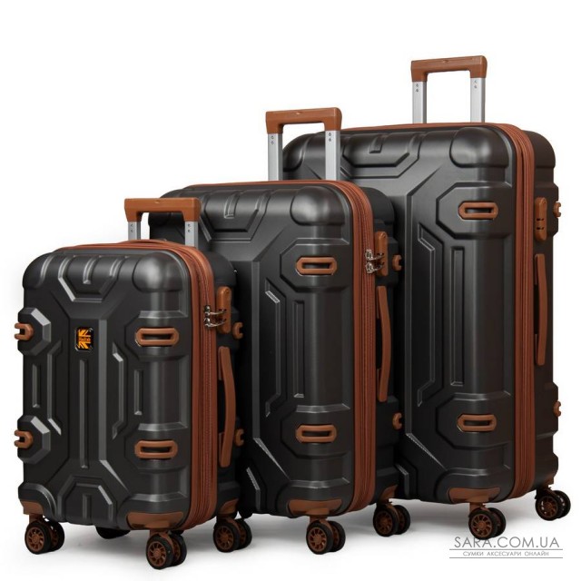 Дорожня Валіза 31 ABS-пластик FASHION A17 dark-grey Дорожня Валіза 31 ABS-пластик FASHION A17 dark-grey