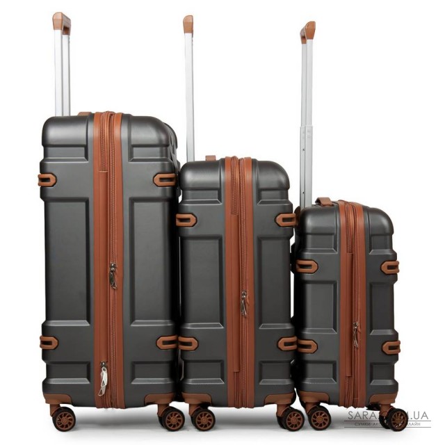 Дорожня Валіза 31 ABS-пластик FASHION A17 dark-grey Дорожня Валіза 31 ABS-пластик FASHION A17 dark-grey