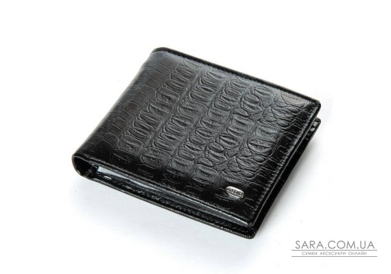Чоловічий гаманець Classic із шкіри Croco DR. BOND MSM-3CR1 black