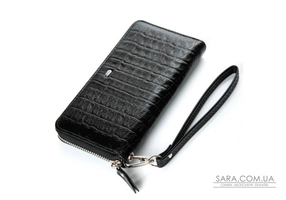 Чоловічий гаманець Classic із шкіри Croco DR. BOND MS-41CR1 black