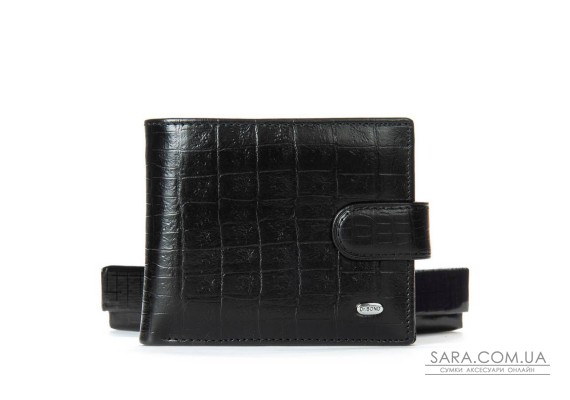 Чоловічий гаманець Classic із шкіри Croco DR. BOND M13-1CR1 black