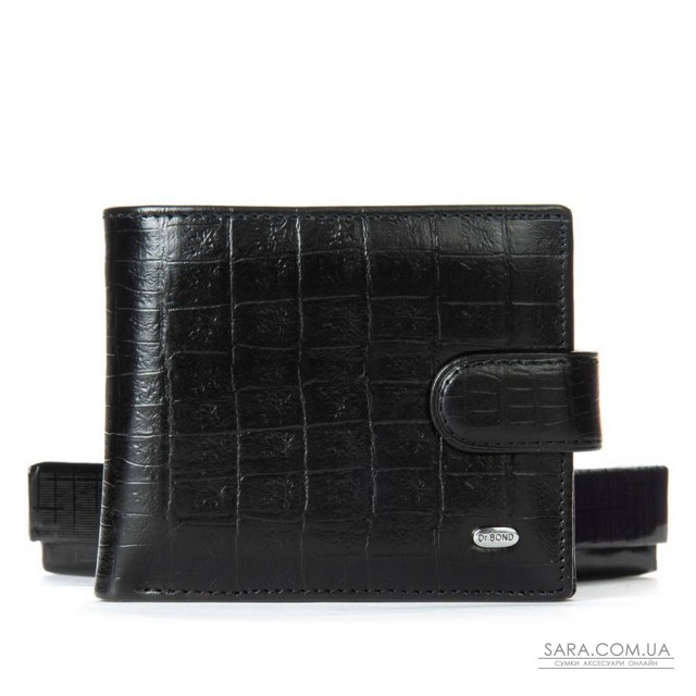 Чоловічий гаманець Classic із шкіри Croco DR. BOND M13-1CR1 black Чоловічий гаманець Classic із шкіри Croco DR. BOND M13-1CR1 black