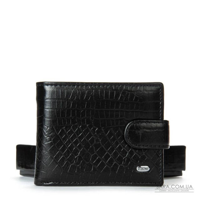 Кошелек Classic Мужской croco кожа DR. BOND M14CR1 black Кошелек Classic Мужской croco кожа DR. BOND M14CR1 black