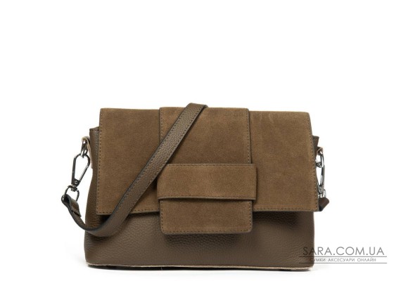 Сумка замшева Жіноча Класична ALEX RAI 1563 khaki