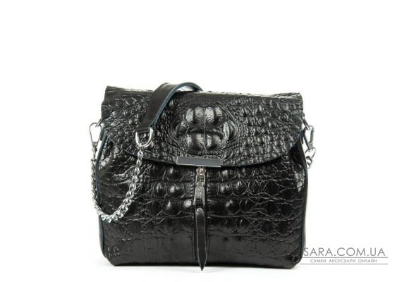 Сумка Шкіряна Жіноча Класична ALEX RAI 9342 black croco