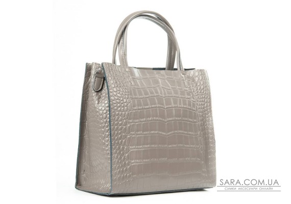 Сумка Шкіряна Жіноча Класична ALEX RAI 1564 grey croco