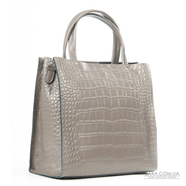 Сумка Шкіряна Жіноча Класична ALEX RAI 1564 grey croco Сумка Шкіряна Жіноча Класична ALEX RAI 1564 grey croco