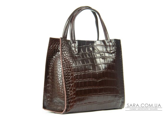 Сумка Шкіряна Жіноча Класична ALEX RAI 1564 brown croco