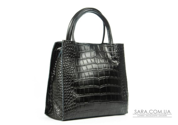 Сумка Шкіряна Жіноча Класична ALEX RAI 1564 black croco