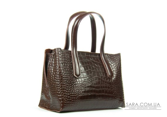 Сумка Шкіряна Жіноча Класична ALEX RAI 8815 brown croco