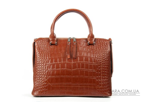 Сумка Шкіряна Жіноча Класична ALEX RAI 8542 coffee croco