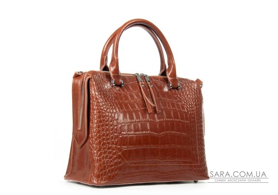 Сумка Шкіряна Жіноча Класична ALEX RAI 8542 coffee croco