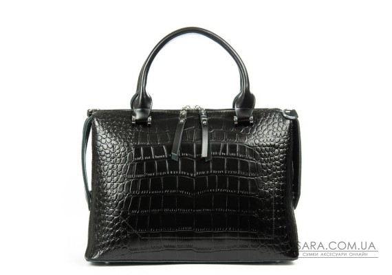 Сумка Шкіряна Жіноча Класична ALEX RAI 8542 black croco
