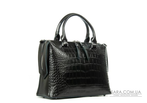Сумка Шкіряна Жіноча Класична ALEX RAI 8542 black croco