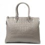 Сумка Шкіряна Жіноча Класична ALEX RAI 1561 grey croco