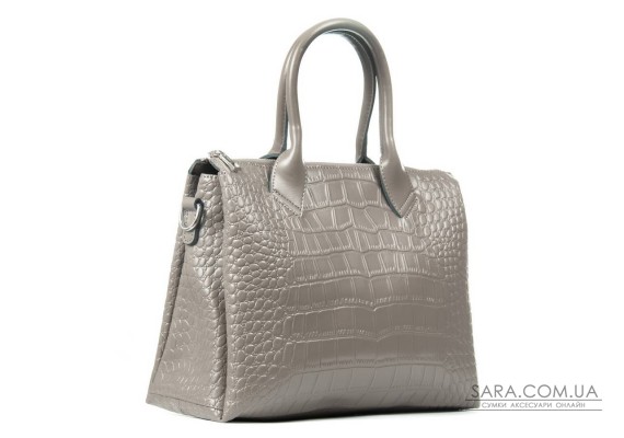 Сумка Шкіряна Жіноча Класична ALEX RAI 1561 grey croco