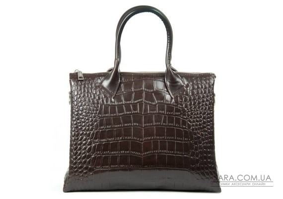Сумка Шкіряна Жіноча Класична ALEX RAI 1561 brown croco