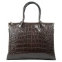 Сумка Шкіряна Жіноча Класична ALEX RAI 1561 brown croco