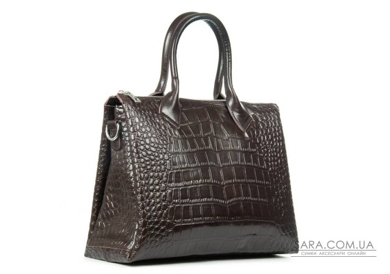 Сумка Шкіряна Жіноча Класична ALEX RAI 1561 brown croco